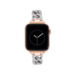 【NINE WEST】Apple watch 質感鍊條蘋果錶帶 42/44/45/49mm 率性白