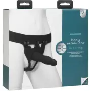 Be Daring 7in Bulbed Dong 2 Pc Hollow Silicone Strap-On Set Doc Johnson