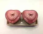 Le Creuset Miniature Ramekin D'Amour Tray Set Rose Quartz Pink Heart Cocotte