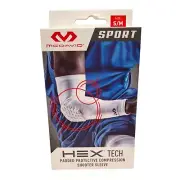 McDavid Arm Hex Tech Padded Protective Compression White Shooter Sleeve Size S/M