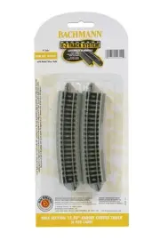 Bachmann 44824 N Nickel Silver 15.50" Radius Half Section Curved E-Z Track