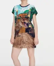 NEW PETER ALEXANDER JURASSIC PARK SLEEP TEE COTTON NIGHTIE RRP$99.95 MEDIUM M