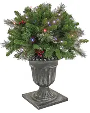 National Tree Company 24in Crestwood Spruce Porch Bush With Twinkly Lights