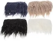 4pcs Faux Fur Fabric DIY Crafting Gnome Beards Cosplay and Home Decor Soft and Durable Material