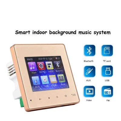 Home Amplifier Bluetooth Music Ceiling Speaker Touch Key Bathroom PA System