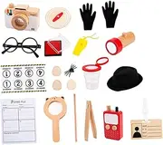 Alasum Detective Kit with Detective Hat for Pretend Play Role Playing Set for Boys for Imaginative Exploration and Critical Thinking Development