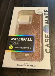 NEW Case-Mate Waterfall Series Case for iPhone 11 Pro / X / XS 5.8" - Gold