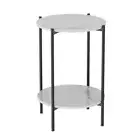 2 Tiers Small Round Side Table Bedroom Night Stand Table Office Sofa End Tables