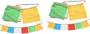 CIMAXIC 2 Rolls Buddha Flags Outdoor Prayer Banner Meditation Bunting Buddhism Accessories