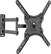 Dohiis TV Mount, TV Wall Bracket for 14 "to 60" Inch Screens, Tilts Swivels & Extends for Flat & Curved TVs, Adjustable Heavy Duty Wall Mount, Weight Capacity 25kg, Max VESA 400x400mm