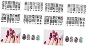 8 Pcs Daily Nail Art Transformation Nail Stencil Templates Stamping Plates for Manicure