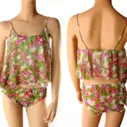 NEW PETER ALEXANDER Sleep & Day Floral Chemise and Knicker Set 3 Sizes Available