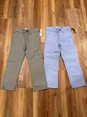 NWT 2 Pairs Old Navy Sky Blue And Light Green pants sz 4t