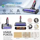4LED Fluffy Floor Soft Roller Cleaner Head Brush Vacuum For Dyson V7 V8 V10 V11