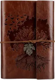 Leather Journals Notebooks with Blank Pages, Vintage Refillable Journal for Writ