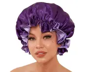 Black Women's Natural Hair Accessories Silk Headband, Long Hair Sleeping Hat Silk Headband, Large Silk Hair Towel