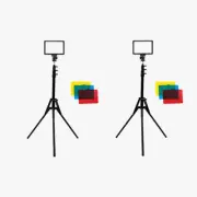 5.5" LED Photography Video Youtube Zoom Lighting Kit with Floor Stands - Crys...