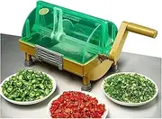 Commercial Red Pepper Chopper, Manual Scallion Cutter with Stainless Steel Blade, Commercial Vegetable Food Chopper, 3MM Scallions, Leeks, Cilantro and Garlic