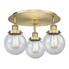 Innovations Lighting 916-3C-10-18 Beacon Flush Beacon 3 Light - Brass