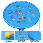 40" Inflatable Spray Splash Water Mat Kids Pad Outdoor Pool Beach Lawn Play Toy