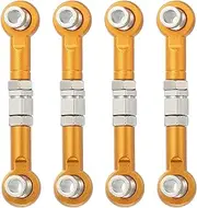 uxcell 4 Pcs Steering Servo Turnbuckle Rod RC Aluminum Alloy Linkages for HSP 1/10 94123 On-Road RC Car (Gold Tone, 38mm)