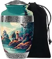 Lighthouse Adult Cremation Urns for Human Ashes Mom and Dad, Burial Urns for Human Ashes Adult Male, (Classic Large, 10 Inch)
