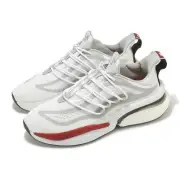 adidas Alphaboost V1 Cloud White Grey Team Power Red Men Running Shoes IE1032