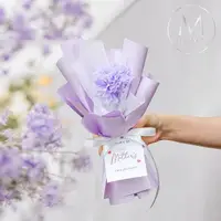 在飛比找momo購物網優惠-【Floral M】法式單支康乃馨永生花束 南法紫(母親節/