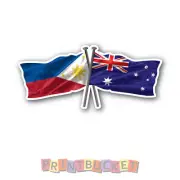 Philippines & Aussie flag sticker 180mm quality water & fade proof vinyl