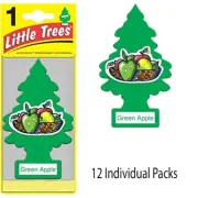 12 Count Little Trees Green Apple Scent Hanging Car & Home Air Fresheners