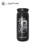 CUPOFTHERAPY 不鏽鋼輕便保溫瓶 350毫升(黑)-擁抱 TRAVEL TUMBLER 350ML