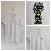 Actual Fact Charlie Brown x MF Doom White Embroidered Hip Hop Tee T-shirt