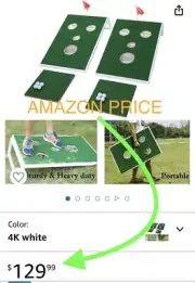 Golf Pong Cornhole Set. Exciting Golf Chipping Game. Pong Chip Shot. BRAND NEW!