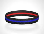Reversible Thin Blue Line Thin Red Line Wristband Bracelet Handmade