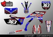 FOR YAMAHA YZF 250 10 - 13 FULL CUSTOM KIT GRAPHICS STICKERS MOTOCROSS DECALS MX