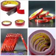 10 Pcs 3m Length Red Car Automobile Double Side Acrylic Foam Adhesive Tape Rolls