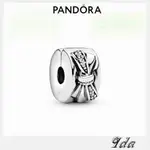 IDA專業代購PANDORA 潘朵拉 閃亮蝴蝶結固定釦 簡約 情侶 祝福 輕奢 情人節797304CZ