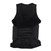 Men's Rib Protector Padded Vest Compression Shirt Training Vest with 3-Pad3387