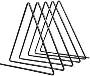 SECFOU Triangle File Holder Rack Multifunctional Desktop Bookshelf Organizer Stylish Black Wire Design for Home Office and Study Space Saving Magazine Storage