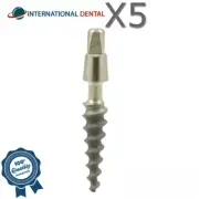 Lot Of 5 Dental Once Piece Fixture Titanium Immediate Loading Anodized
