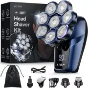 8D Head Shavers for Bald Men, Bazivve Upgraded Men'S Rotary Shaver with Nose Hai