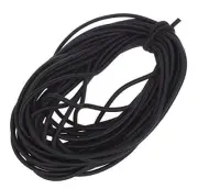 Black Round Elastic Cord 3mm 10 Yards Lightweight Stretch for Garments Crafts