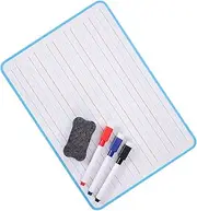 SAFIGLE Double Sided Lined Dry Erase Board for Boy Girl Small Whiteboard with Lines for Writing and Drawing Portable and Lightweight for Home and Classroom Use