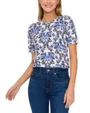 CeCe Printed Crewneck Top
