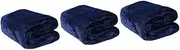 TOGEVAL 3pcs Luxury Plush Pet Blanket Flannel Fleece Sofa Blanket for Dogs Fluffy Pet Large Solid (Dark Grey)