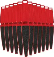 For Pro Red Pedi Paddle Foot File, 12 Count 60/100 Grit Black