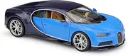 Scale Finished Model Car 1:24 for Bugatti Veyron Car Alloy Diecast Static Simulation Metal Car Model Toy Collection Gift Miniature Replica Car(Blue)