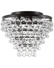 JONATHAN Y 3-Light Toronto Bronze Flush Mount