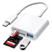 USB C SD Card Reader, USB C to SD Card for iPad/Mac/Laptop, Trail Camera USB-...
