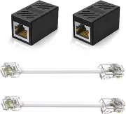 Telephone Line RJ45 to RJ11 Adapter, Telephone Jack to Ethernet Cable Adapter, R